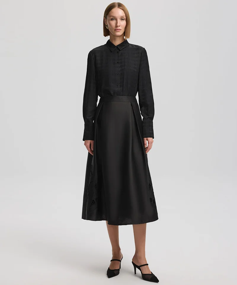 ابيكول Embroidered A-Line Skirt