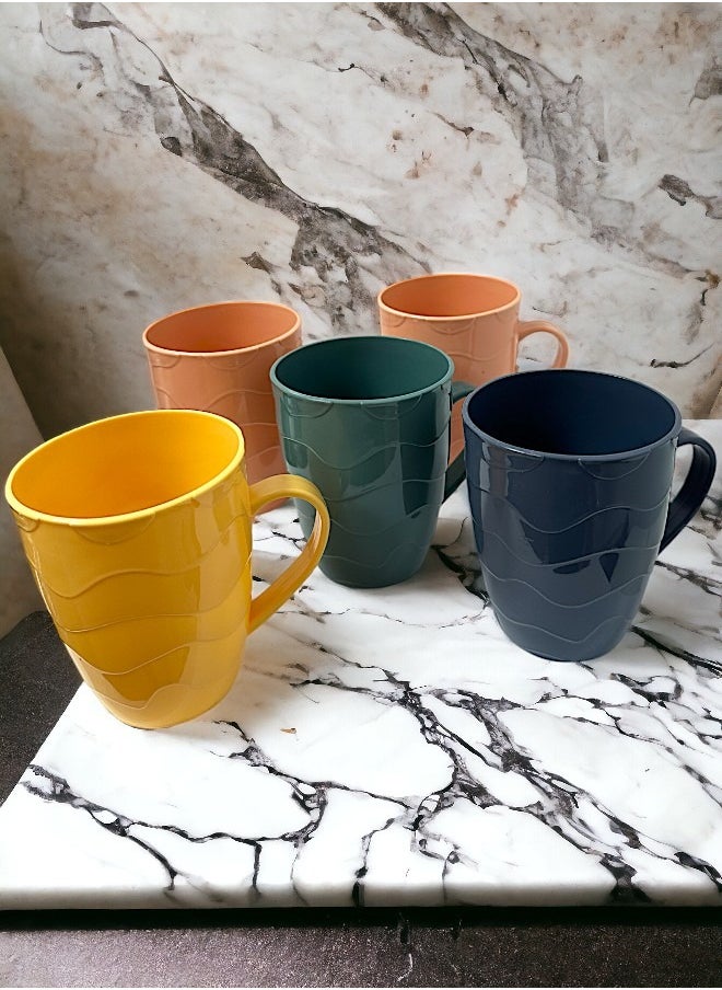 YOLO - Yolo Set of 5 Plastic Mug 300ml each for Tea and Coffee - Image 1