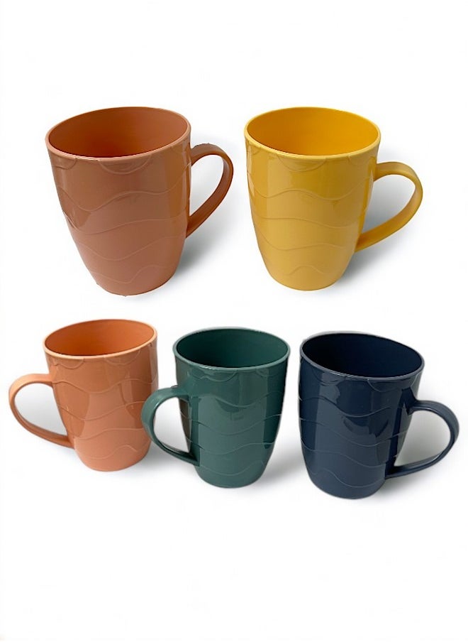 YOLO - Yolo Set of 5 Plastic Mug 300ml each for Tea and Coffee - Image 1