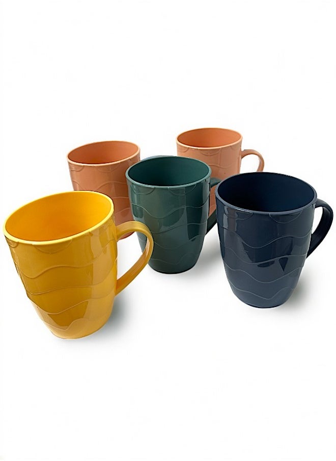 YOLO - Yolo Set of 5 Plastic Mug 300ml each for Tea and Coffee - Image 1