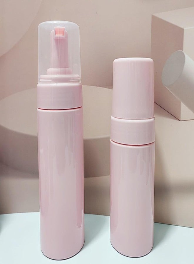 Elandy 2Pcs 100ml/3.3oz Empty Pink Plastic Foam Pump Bottles with Clear Cap Refillable Travel Liquid Foaming Soap Dispenser Cosmetic Containers for Shampoo Lash Cleanser - Image 5
