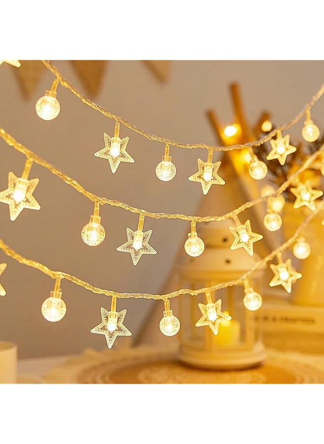 The Bros Fairy Star String Light, 10M 80Led Twinkle Fairy Lights Decorations with USB+Battery Powered Indoor Outdoor Hanging Lights for Home Party Patio Backyard Camp Tent  - Image 1