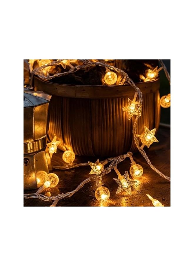 The Bros Fairy Star String Light, 10M 80Led Twinkle Fairy Lights Decorations with USB+Battery Powered Indoor Outdoor Hanging Lights for Home Party Patio Backyard Camp Tent  - Image 5