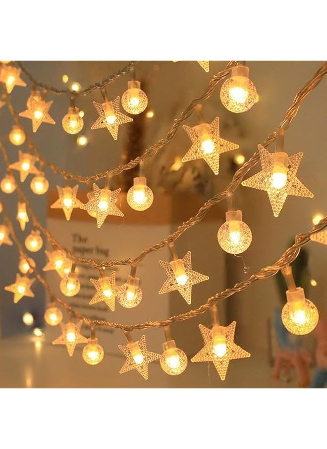 The Bros Fairy Star String Light, 10M 80Led Twinkle Fairy Lights Decorations with USB+Battery Powered Indoor Outdoor Hanging Lights for Home Party Patio Backyard Camp Tent  - Image 4
