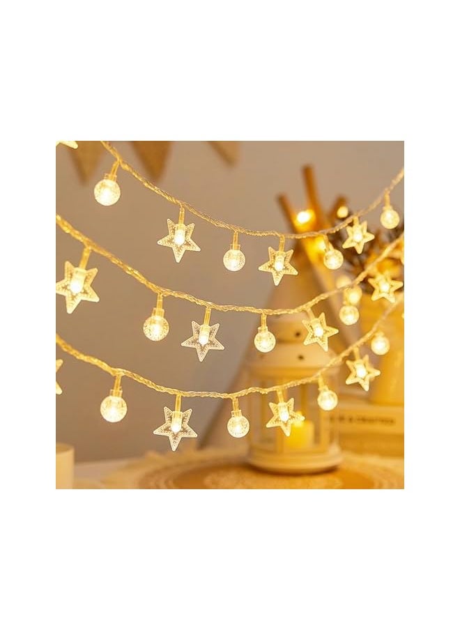 The Bros Fairy Star String Light, 10M 80Led Twinkle Fairy Lights Decorations with USB+Battery Powered Indoor Outdoor Hanging Lights for Home Party Patio Backyard Camp Tent  - Image 2