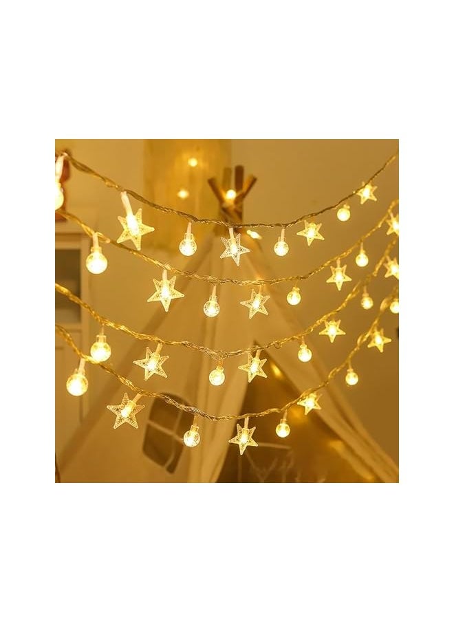 The Bros Fairy Star String Light, 10M 80Led Twinkle Fairy Lights Decorations with USB+Battery Powered Indoor Outdoor Hanging Lights for Home Party Patio Backyard Camp Tent  - Image 3
