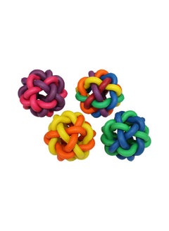 Multipet Multi Pet Nobbly Wobbly Dog Rubber Ball-Medium  - Image 2