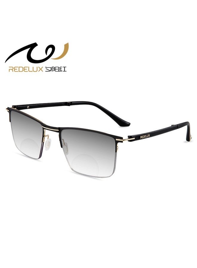 Sunset Red Men's Blue Light Blocking Progressive Bifocal Fashion Intelligent Zoom Folding Reading Gl Ax7102 - Image 5