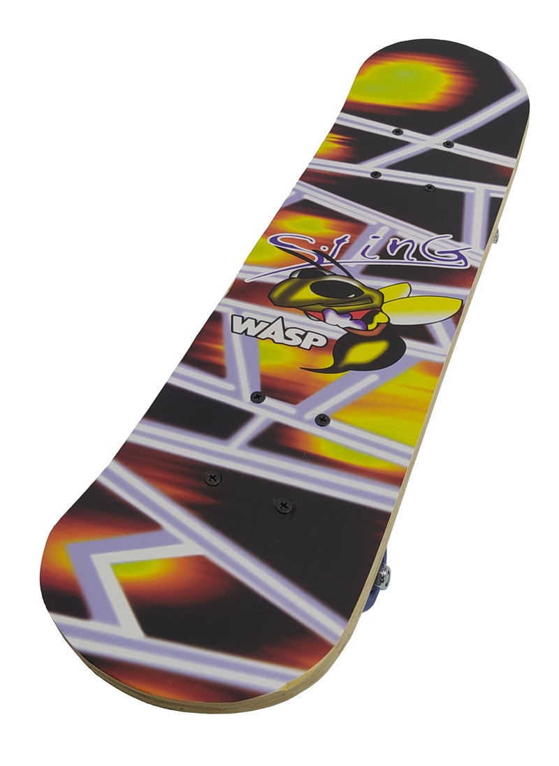 Wasp Skateboard By FunZz Size 59 X 15 Cm ,Double Kick Concave Skate Board, Complete Skate Board Wood Outdoor Medium Board for Teens Beginners Girls Boys Kids  - Image 2