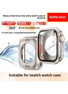 Generic Suitable For Apple Iwatchs10 Protective Case Second Change Ultra Watch Case S 9 360 All-inclusive Waterproof Case Film Integration-Color:Rose Gold + Orange -Dimensions:Apple Iwatch S9/s8/s7 (40mm)  - Image 2