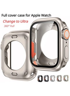 Generic Suitable For Apple Iwatchs10 Protective Case Second Change Ultra Watch Case S 9 360 All-inclusive Waterproof Case Film Integration-Color:Rose Gold + Orange -Dimensions:Apple Iwatch S9/s8/s7 (40mm)  - Image 5