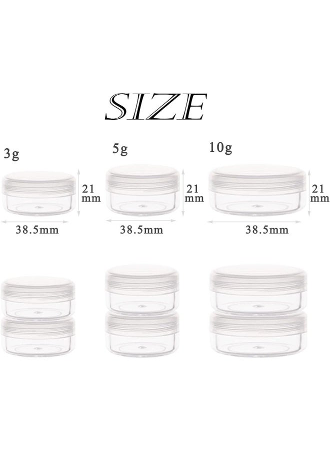ZEJIA 5 Gram Sample Containers with Lids Mini Makeup Containers Empty Plastic Travel Cosmetic Containers with Labels50 Count Clear Lid - Image 4