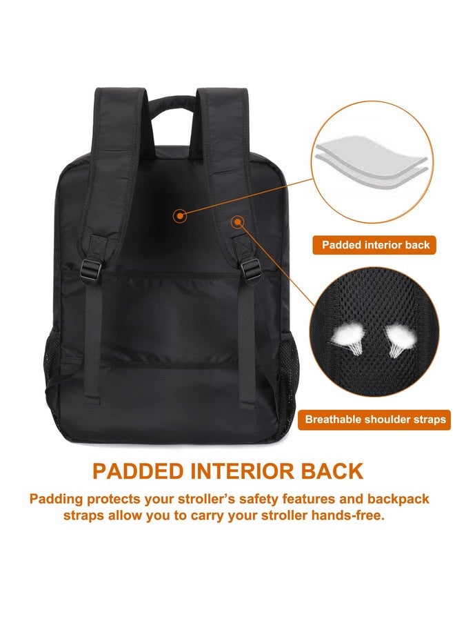 Mactso Stroller Travel Bag Compatible With Gb Pockit And Gb Pockit Air Plus All Terrain, Lightweight Stroller Travel Backpack For Airplane (Black, M) - Image 3