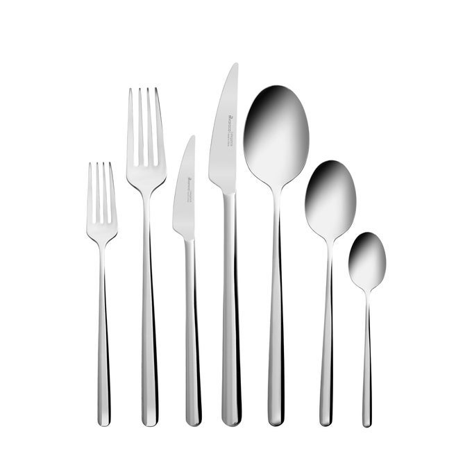 BOREAS 84PIECE 1810 STAINLESS STEEL CUTLERY SET FOR 12 SILVER LUXURY KNIFE FORK SPOON SET RUST CORROSION RESISTANT DISHWASHER SAFE FLATWARE FOR ELEGANT DINING