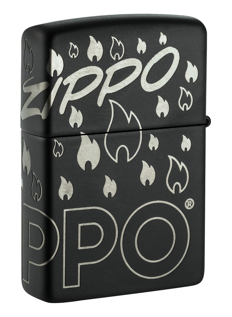 Zippo 48908 218 ولاعة زيبّو بتصميم أسود غير لامع مقاومة للرياح - Image 2