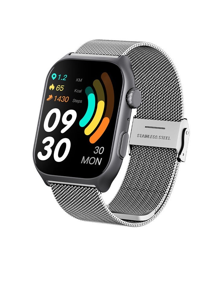 GTS7 Pro Smart Watch, Waterproof HD Display Sports Watch, Lightweight Comfortable Health Monitoring Watch, Durable Smart Wrist Watch For Men And Women, (1pc, Steel Mesh Silver) - Image 1