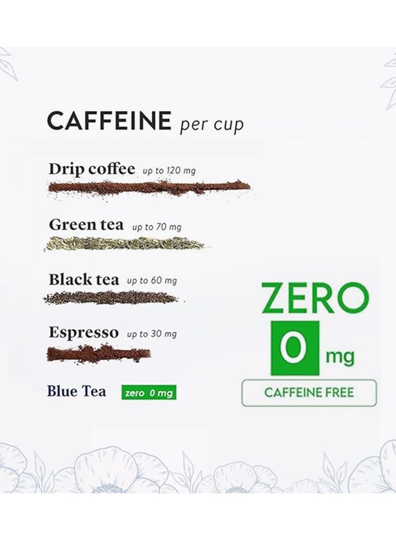 الشاي الأزرق شاي بلو تي شاي زهرة البازلاء الفراشة أشواغاندا 30 كيس شاي نباتي من مزيج نباتي | شاي أباراجيتا شانخبوشبي شاي عشبي خالٍ من الكافيين خالٍ من الكافيين شاي عشبي خالٍ من السموم قائم على الزهور غير معدّل وراثيًا ظهر في عبوة شاي شارك تانك بريميوم تانك - Image 3