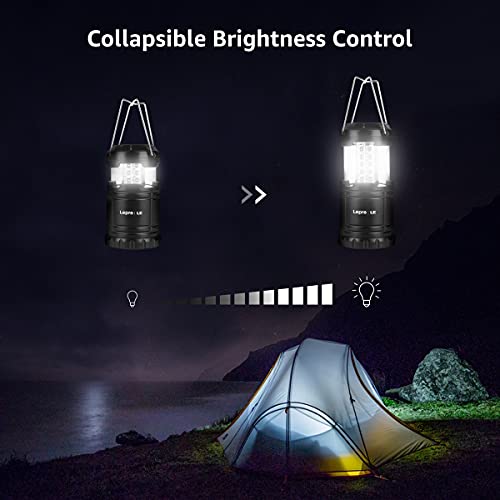 Lepro LED Lanterns Battery Powered, Camping Essentials, IPX4 Water Resistant, Outdoor Portable Lights for Emergency, Hurricane, Storms and Outages, 4 Pack - Image 3