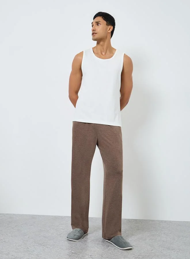 ستايلي بنطال بيجاما سادة بنسيج ناعم