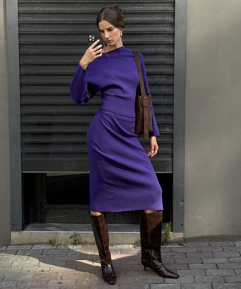 ابيكول Midi Knit Skirt