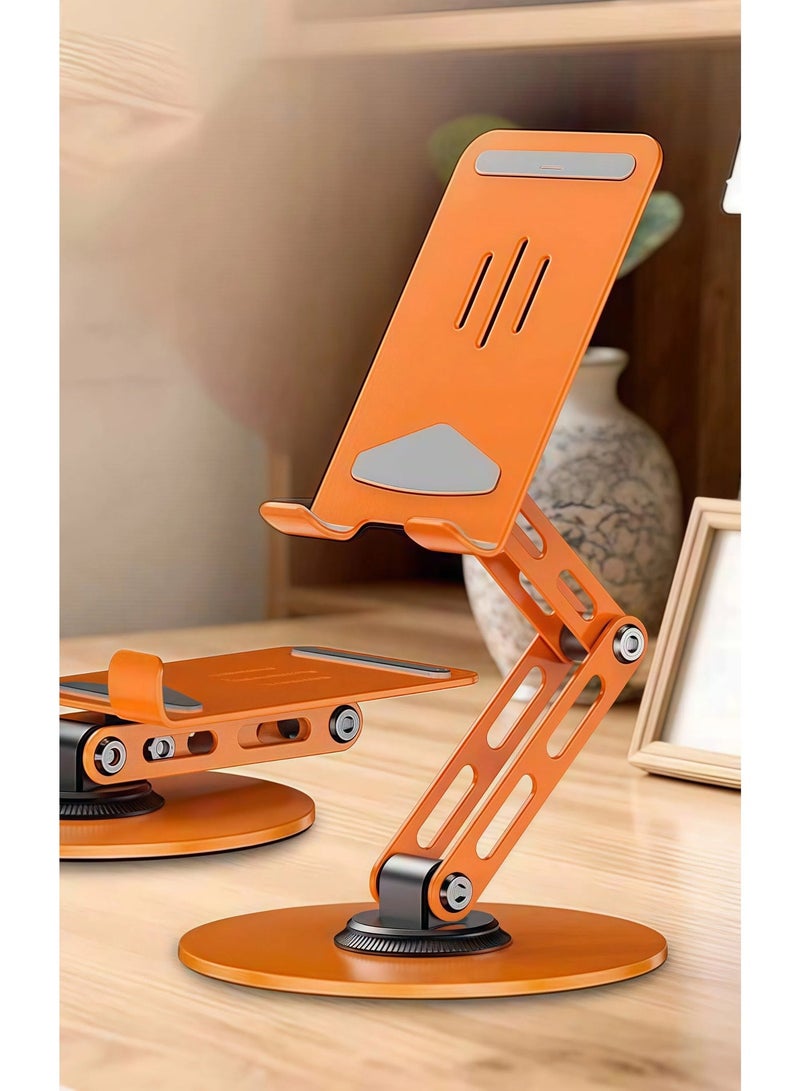 V.nice Adjustable 3-Axis Tablet & Phone Stand, 360° Rotating Aluminum Alloy Holder, Anti-Slip Desktop Mount for iPad, iPhone, Smartphones - Image 1