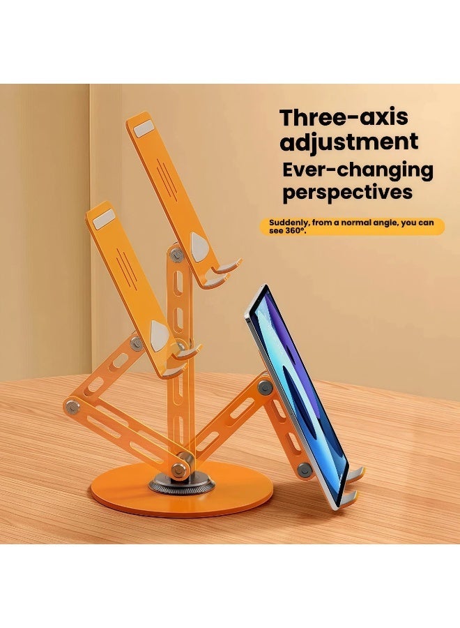 V.nice Adjustable 3-Axis Tablet & Phone Stand, 360° Rotating Aluminum Alloy Holder, Anti-Slip Desktop Mount for iPad, iPhone, Smartphones - Image 3