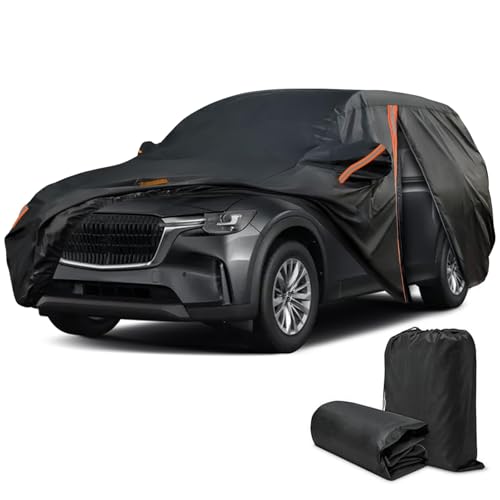 JAOGAUS Car Cover for Volkswagen/VW Atlas 2018-2026, SUV Full Car Cover Waterproof All Weather for Automobiles, Outdoor Sun Rain UV Snow Dust Protection, Custom Fit with Driver Door Zipper - Image 1