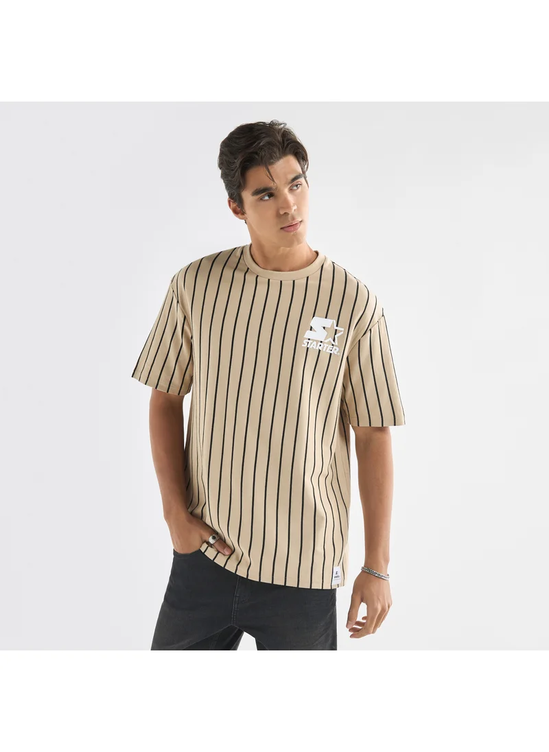 FAV Starter Striped T-shirt with Crew Neck and Short Sleeves