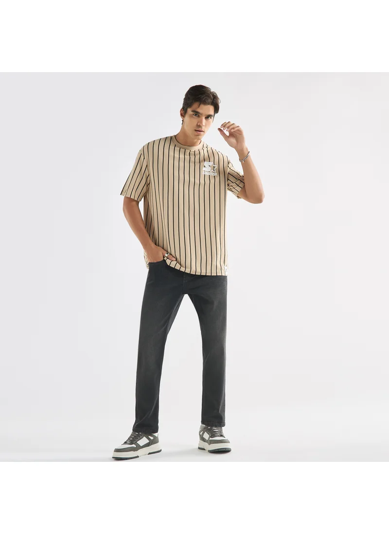 FAV Starter Striped T-shirt with Crew Neck and Short Sleeves