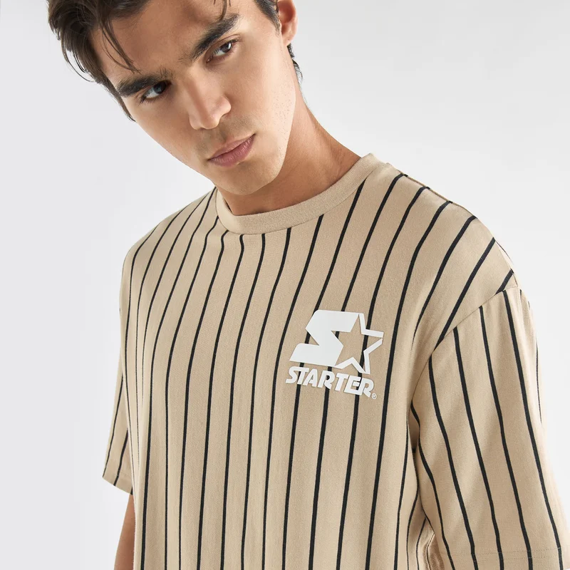 Splash FAV Starter Striped T-shirt with Crew Neck and Short Sleeves