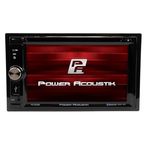 POWER ACOUSTIK باور أكوستيك PD-625B 6.2" إنسايت دبل دين في داش شاشة LCD قابلة للفصل تعمل باللمس جهاز استقبال DVD مع بلوتوث - Image 1