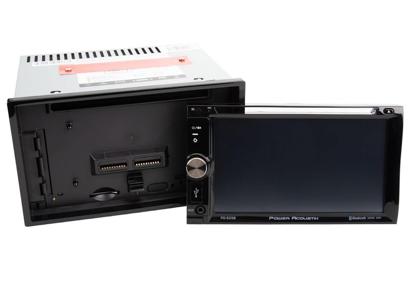 POWER ACOUSTIK باور أكوستيك PD-625B 6.2" إنسايت دبل دين في داش شاشة LCD قابلة للفصل تعمل باللمس جهاز استقبال DVD مع بلوتوث - Image 2