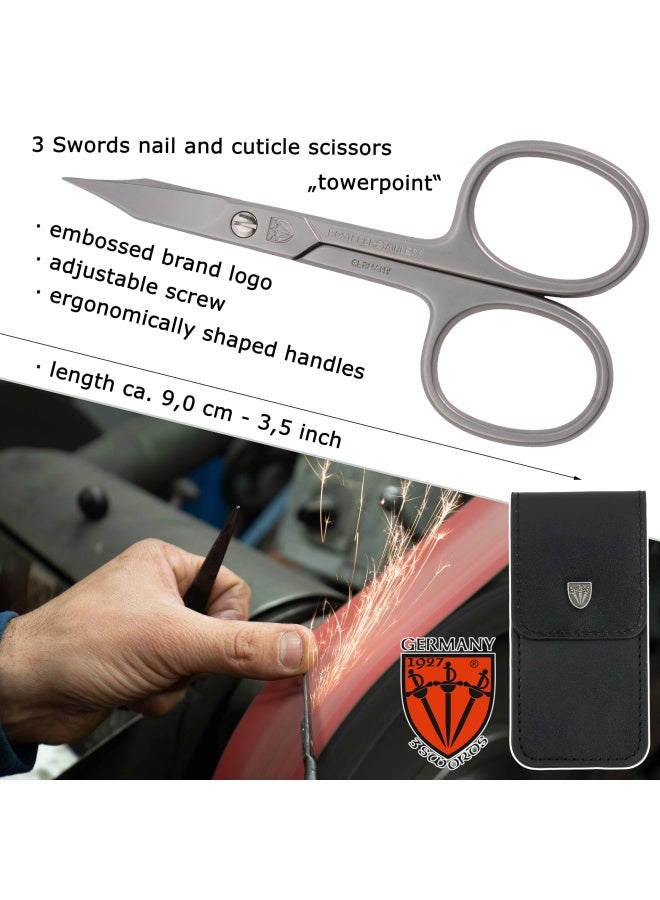 3 Swords Germany مقصات الأظافر والمناكير والمناكير المصنوعة من الفولاذ المقاوم للصدأ من علامة الجودة مع علبة للعناية بالأظافر للرجال والنساء مصنوعة في سولنجن ألمانيا 90419 - Image 4
