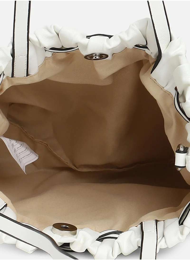 Haute Sauce Tug-And-Go White Bucket Bag