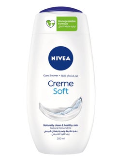 NIVEA Shower Gel Body Wash, Creme Soft Almond Oil Mild Scent, 250ml