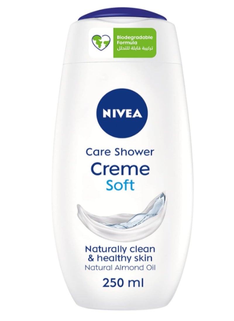 Nivea - NIVEA Shower Gel Body Wash, Creme Soft Almond Oil Mild Scent, 250ml - Image 1