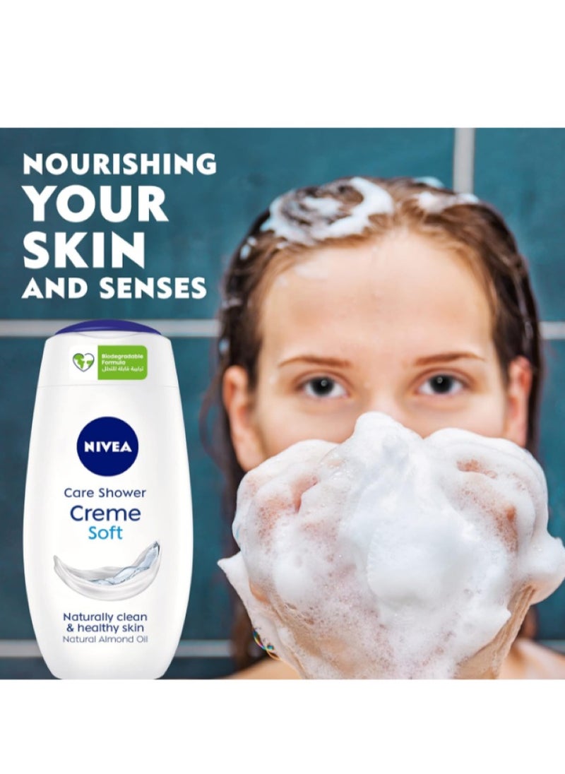Nivea - NIVEA Shower Gel Body Wash, Creme Soft Almond Oil Mild Scent, 250ml - Image 1