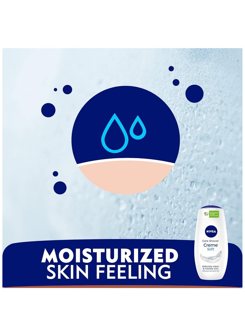 Nivea - NIVEA Shower Gel Body Wash, Creme Soft Almond Oil Mild Scent, 250ml - Image 1