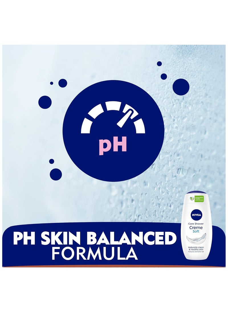 Nivea - NIVEA Shower Gel Body Wash, Creme Soft Almond Oil Mild Scent, 250ml - Image 1
