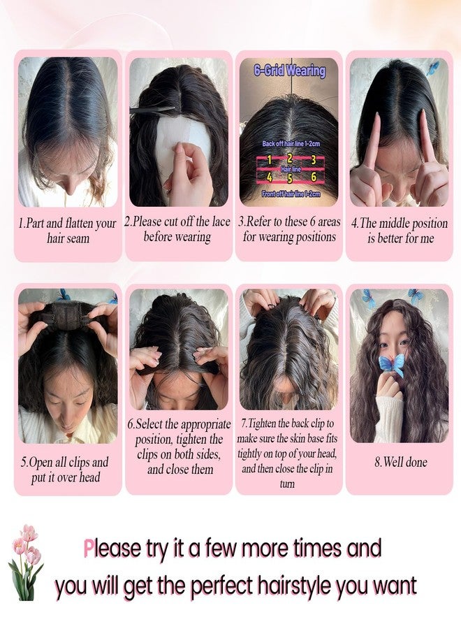 PANEWAY Curly Hair Toppers For Women with Thinning Hair Synthetic 6.5’’x6.5’’ Ladies Wiglets Full Coverage Topper Perfect for Daily, Holiday, Style (20",Dark Brown) - Image 5