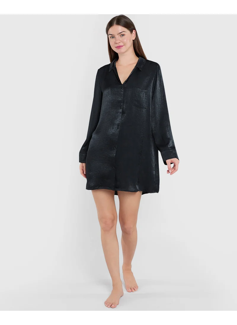 La Senza La Senza Satin Sexy Sleep Long Sleeve Top – Satin Long Sleeve Sleep Top For Women