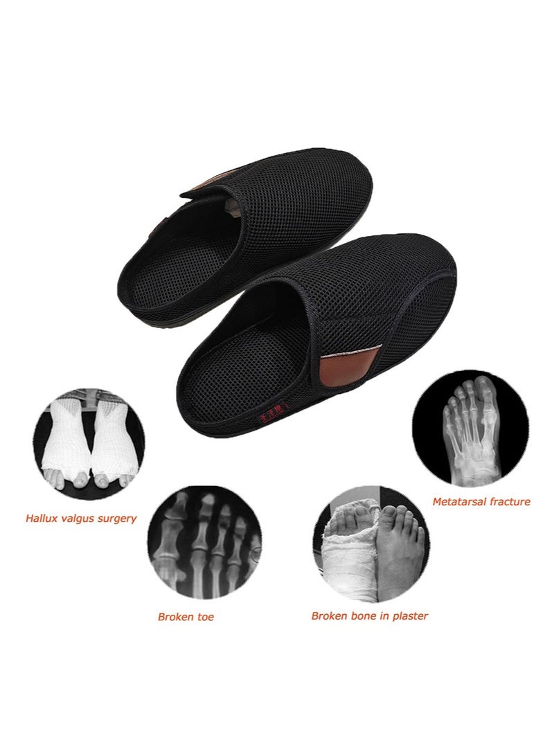 ايكانبو أحذية لمرضى السكري، أحذية واسعة جدًا لعلاج تورم القدمين لكبار السن، نعال قابلة للتعديل لعلاج التهاب المفاصل والوذمة لكبار السن - Image 2