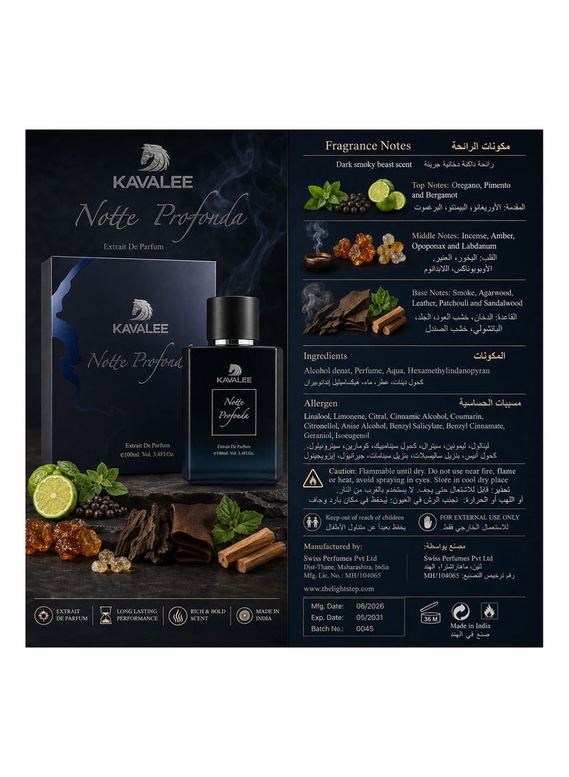 KAVALEE Notte Profonda Extrait de Parfum for Men and Women, 100ml - Image 4