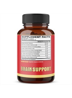 agobi 9in1 Brain Support Supplement - Concentrated Ashwagandha Root, Gotu Kola Powder, Bacopa Monnieri Powder and More - 90 Capsules - 3-Month Supply  - Image 2