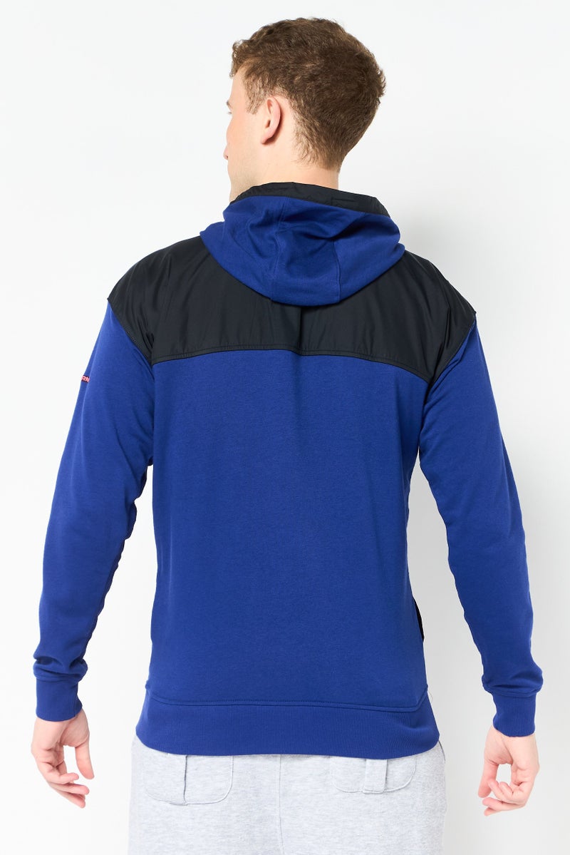UNDER ARMOUR Men Loose Fit Long Sleeve Training Hoodie, Blue - Image 2