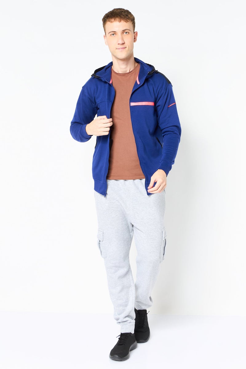 UNDER ARMOUR Men Loose Fit Long Sleeve Training Hoodie, Blue - Image 4