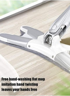 AIWANTO 360° Rotating Head Washable Microfibre Floor Twist Mop Dual Use Mopping Cleaning Mop Manual Extrusion Household Floor Mop Pad  - Image 3
