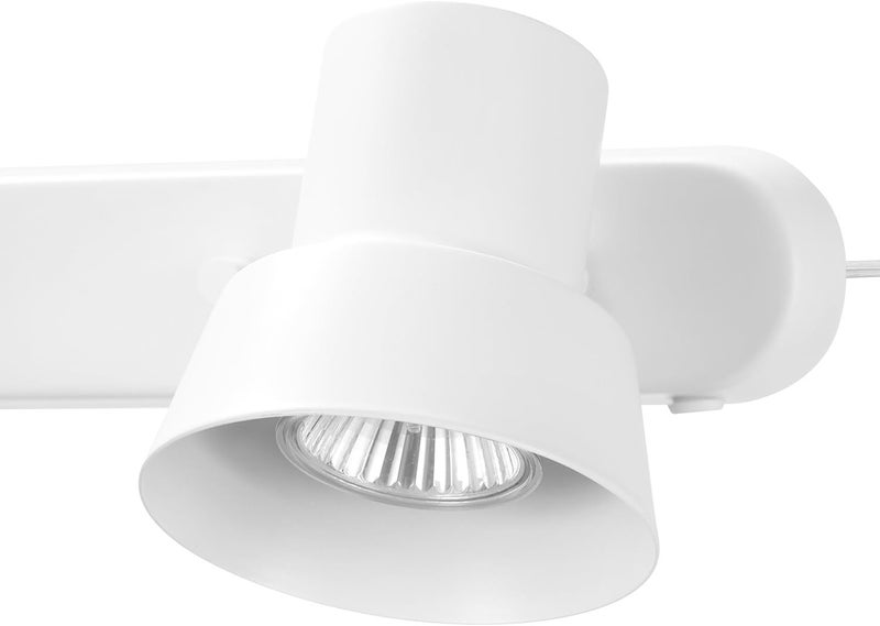 Globe Electric 64000116 22" 3-Light Plug-in Track Lighting, Matte White, Pivoting Heads, 15-Foot Cord, in-Line on/Off Rocker Switch, Modern Ceiling Light Fixture for Apartment or Renters - Image 5