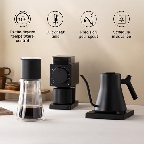 Fellow Stagg EKG Pro Studio Edition Electric Gooseneck Kettle - Pour-Over Coffee, Tea, Quick Heating, Precise Temperature Control, Scheduling, Built-in Brew Timer - Matte Black, 0.9 L - Image 5