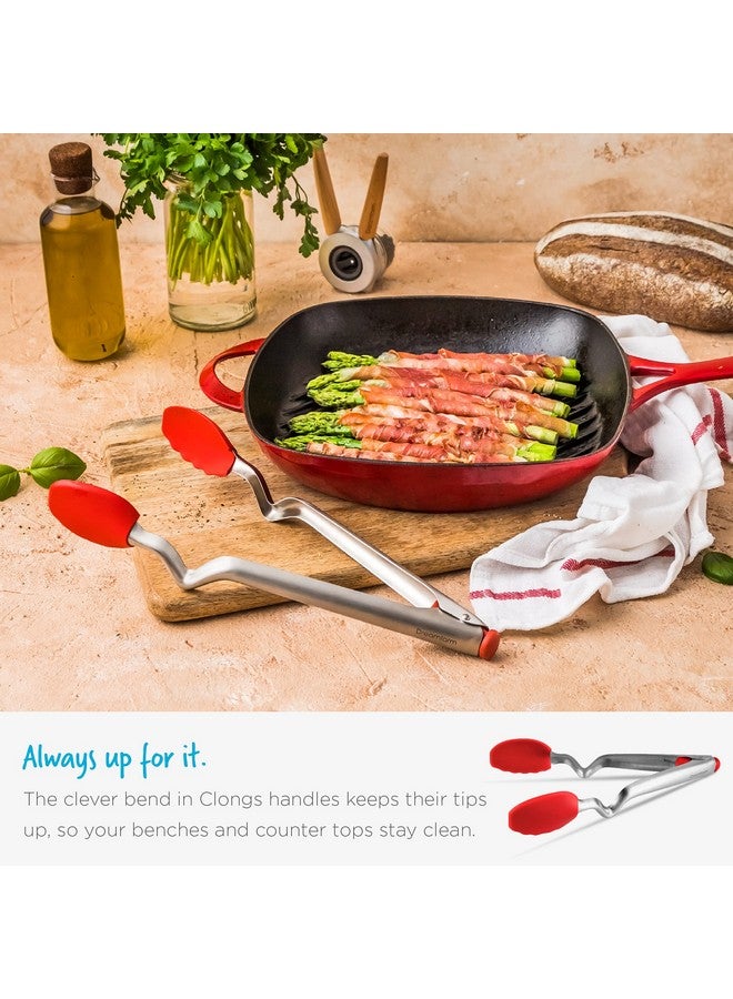 Dreamfarm Clongs Non Scratch Stainless Steel Tongs With Silicone Heads Black 12 Inches - Image 4